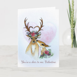 Cartão Dear Deer Valentine 2 Greeting Card