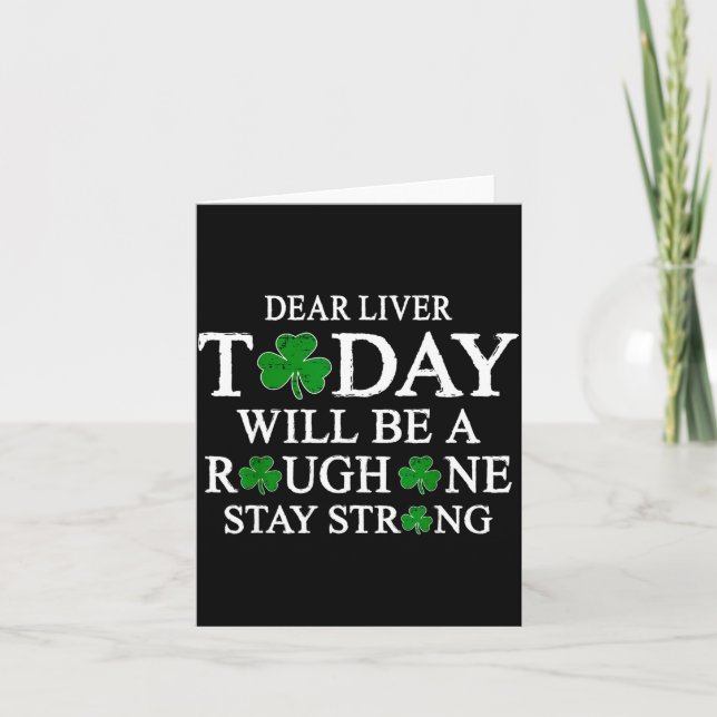 Cartão Dear Liver Irish St Patricks Day Men  (Frente)