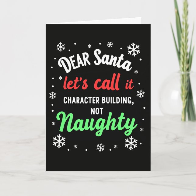Cartão Dear Santa Christmas Card Character Building (Frente)