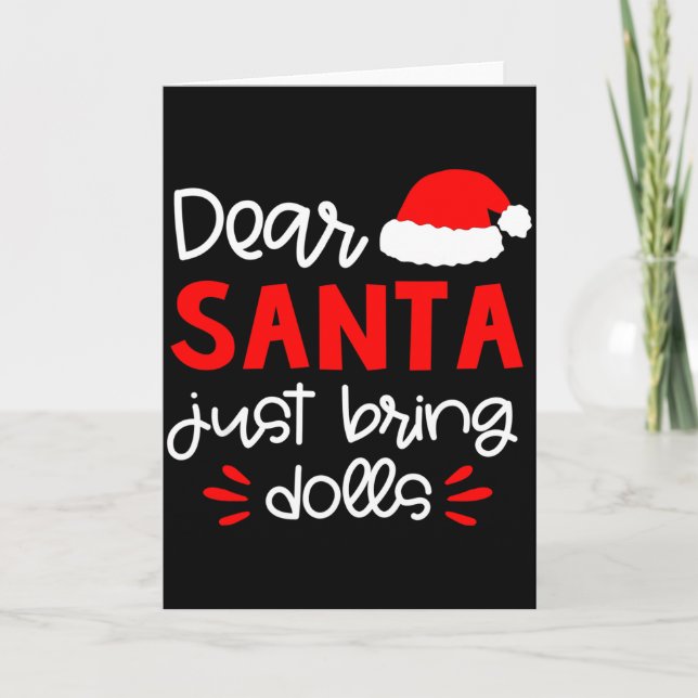 Cartão Dear Santa Shirt Funny Matching Family Christmas P (Frente)