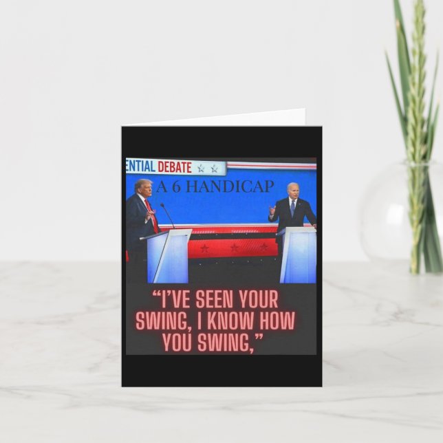Cartão Debate Sobre Joe Biden E Donald Trump (Frente)