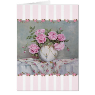 Cartão Decadência cor-de-rosa