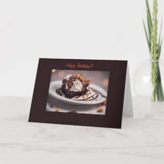 Cartão Decadent chocolate fudge brownie birthday card
