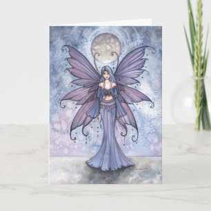 Cartão December in Blue Fairy Card by Molly Harrison