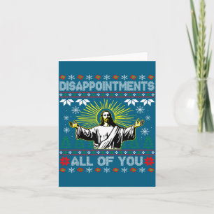 Cartão Decepções de Camisa de Natal Jesus Feia de Natal
