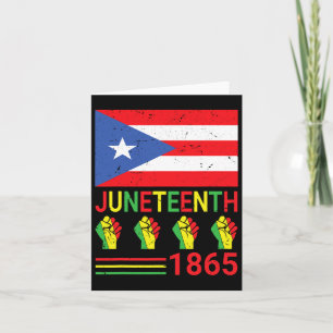 Cartão Décima-Décima África, Porto Rico, Flag Blac