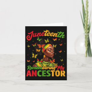 Cartão Décima Junta Lembrando Meu Orgulho Ancestor Africa