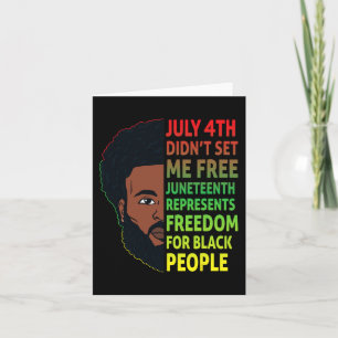 Cartão Décima Negra Rei Africano Liberdade Homens