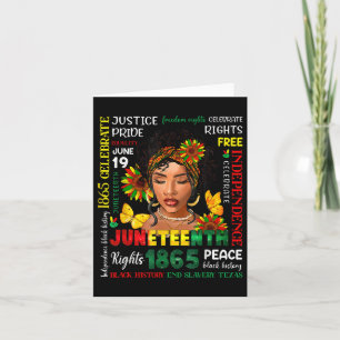 Cartão Décima Sétima Camisas Celebrando a Liberdade Negra
