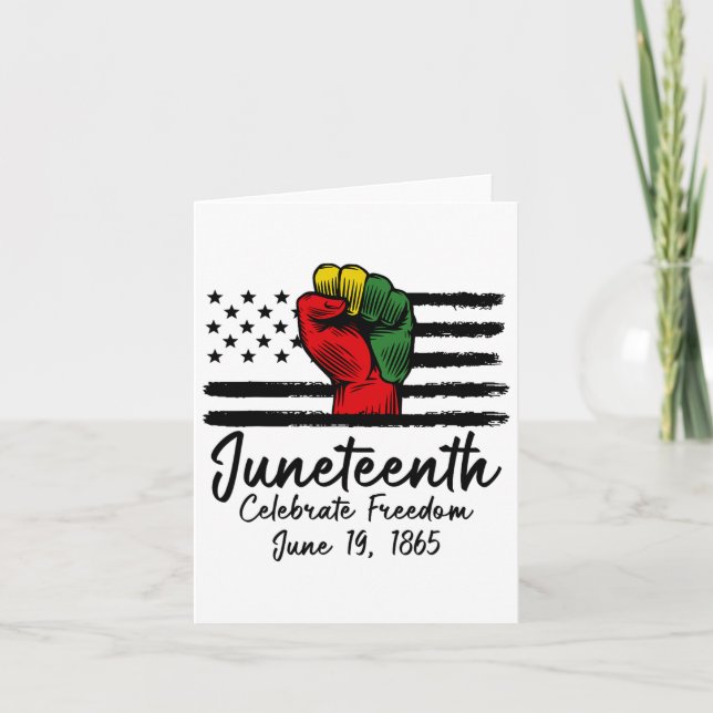 Cartão Décima Sétima Celebração Liberdade 19 de junho Bla (Frente)