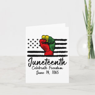 Cartão Décima Sétima Celebração Liberdade 19 de junho Bla