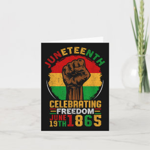 Cartão Décima Sétima Celebrando a Liberdade Negra 19 de j