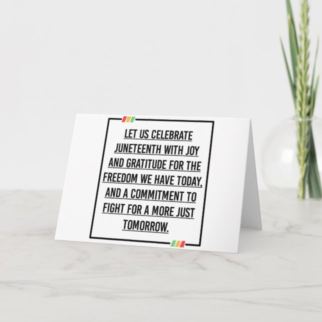 Cartão Décima Sétima Citações, Liberdade da Afro-American (Frente)