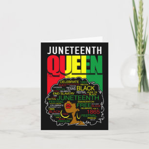 Cartão Décima Sétima Rainha Afro Melanin Black Girl Magic