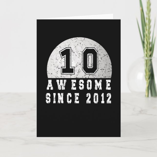 Cartão Décimo Nascer De Aniversário Em 2012 Golfer Boy 10 (Frente)