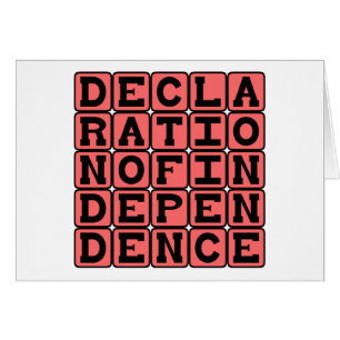 Cartão Declaração de independência