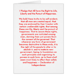 Cartão ! Declaração de Independência do Crio U