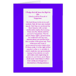 Cartão Declaração de independência jGibney O MUSEU Zaz