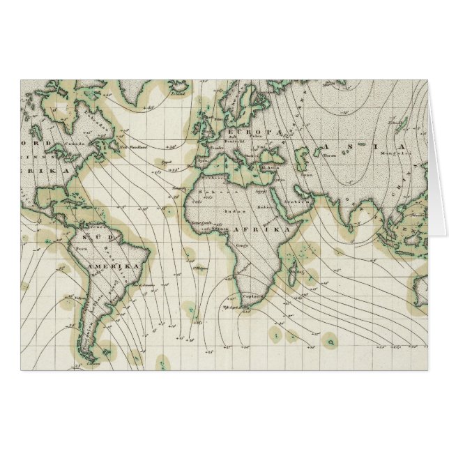 Cartão Declinação magnética mundial (Frente Horizontal)