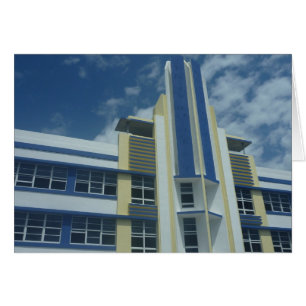 Cartão deco azul de miami
