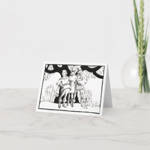 Cartão Deco Carolinos Medievais em Estilo de Xilogravura 