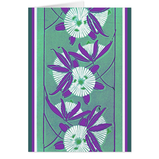 Cartão Deco rico floral (Frente)