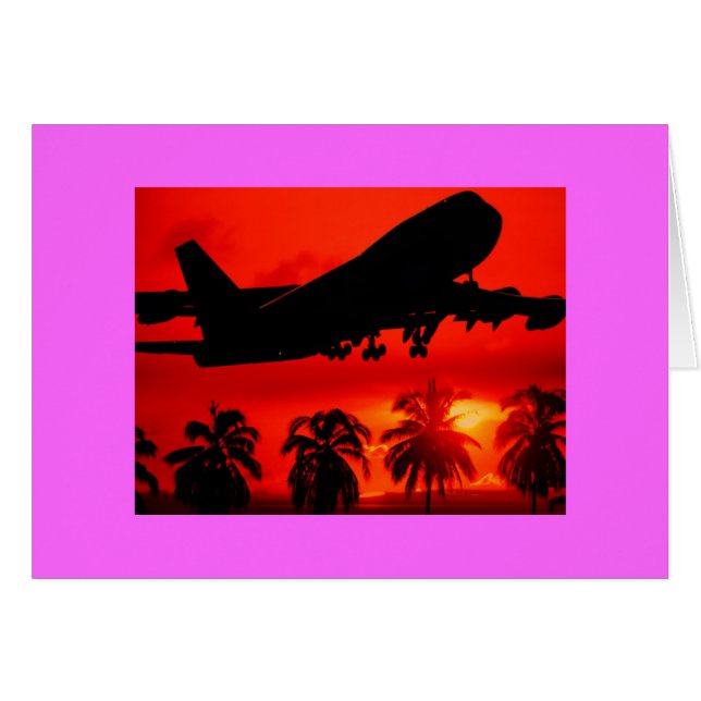 Cartão Decolagem de Miami (Frente Horizontal)