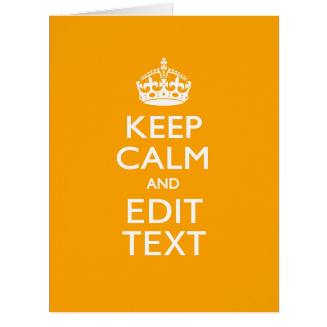 Cartão Decoração Amarelo Do Tráfego Mantenha Calma E Seu  (Frente)