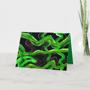 Cartão Decoração artística de cores mistas verde profundo