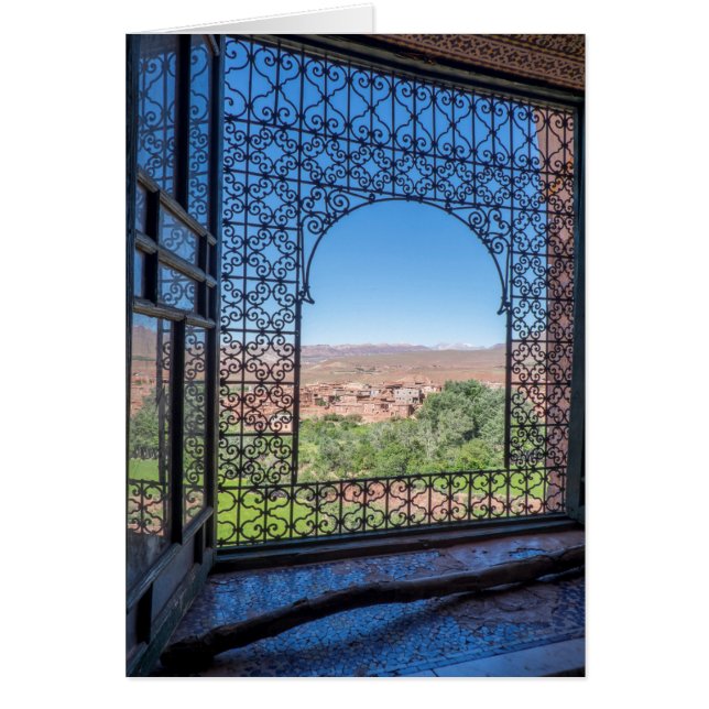 Cartão Decoração da janela do Ornamentado (Frente)