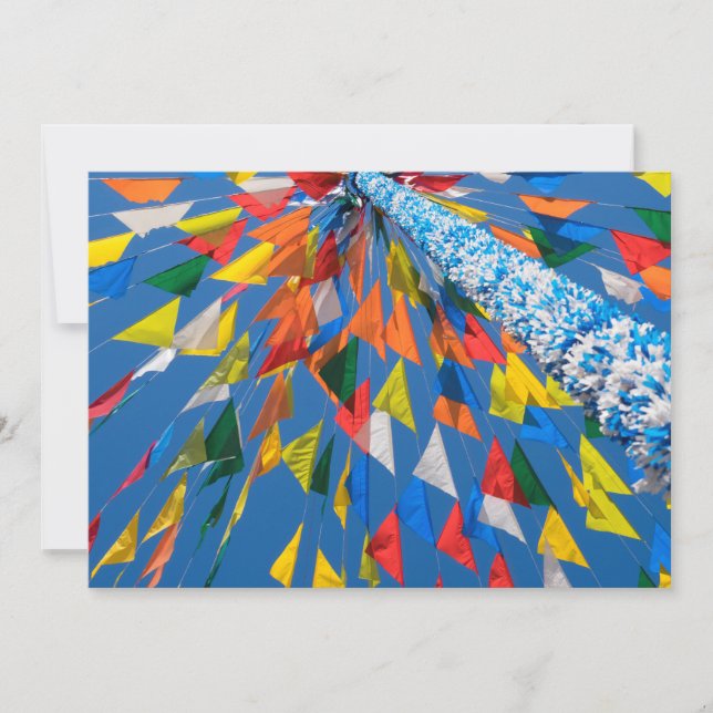 Cartão Decoração de Bandeira Triangular (Frente)