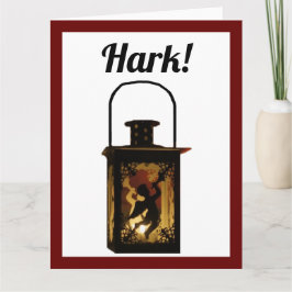 Cartão Decoração do Natal Angel Lantern no Natal