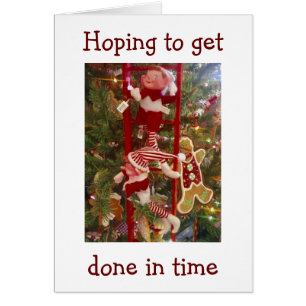 CARTÃO DECORAÇÃO ELVES ESPERAM SER FEITOS DECORAÇÃO EM BR