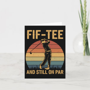 Cartão Decorações de Aniversário de Golfe Fif-tee Golf Pu