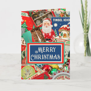 Cartão Decorações de Natal Vintage Retro II