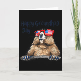 Cartão Decorações Engraçadas do Dia do Groundhog 2025 Dia