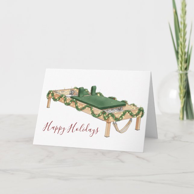 Cartão Decorated Pilates Reformer Illustration (Frente)