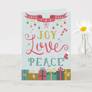 Cartão Decore o Salão com Alegria Amor Paz