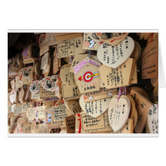 Cartão Dedicações de Madeira de Shrine Japonesa