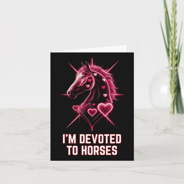 Cartão Dedicado A Cavalos Cavalos Que Andam Com Cavalos,  (Frente)