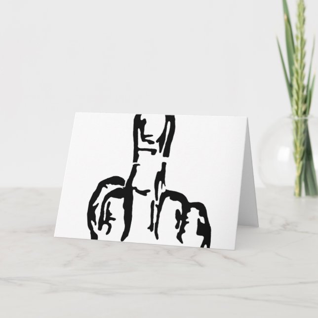 Cartão Dedo médio (Frente)