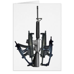 Cartão Dedo médio da arma de fogo