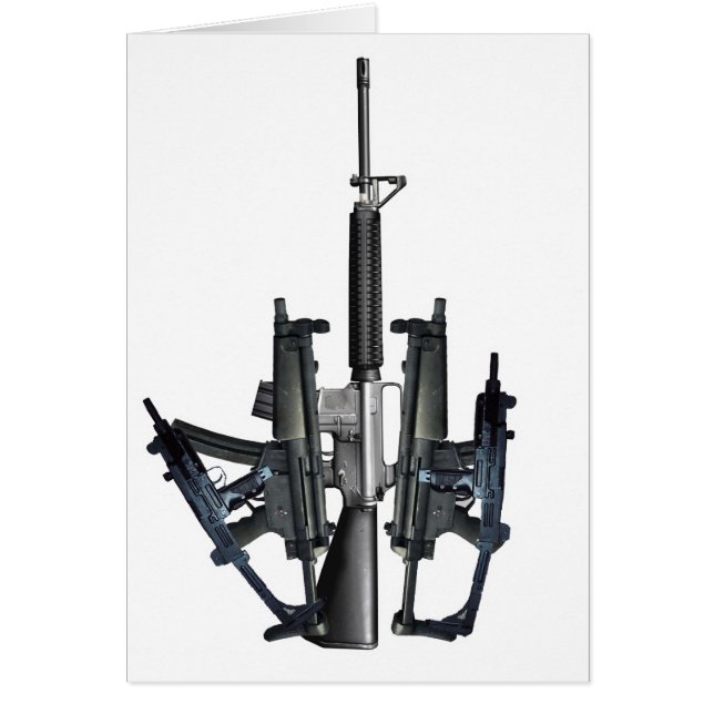 Cartão Dedo médio da arma de fogo (Frente)