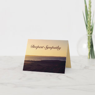 Cartão Deepest Sympathy Ocean Sunset Greeting Card