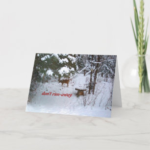 Cartão Deer Birthday-Engraçado