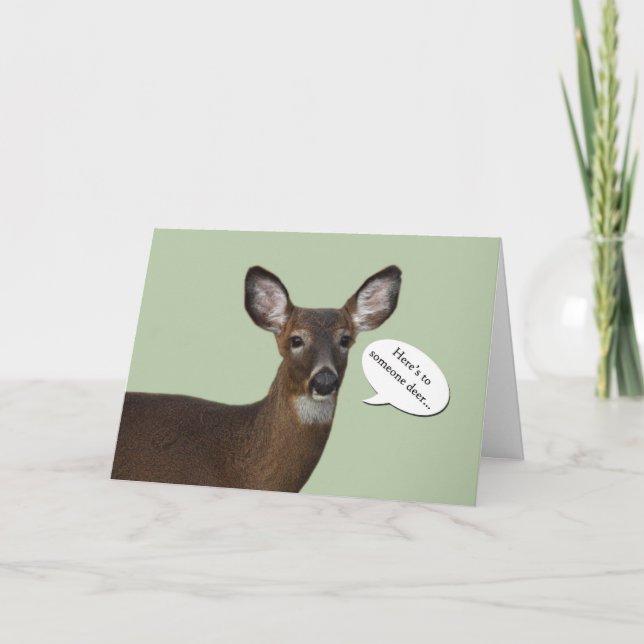 Cartão Deer birthday greeting card (Frente)