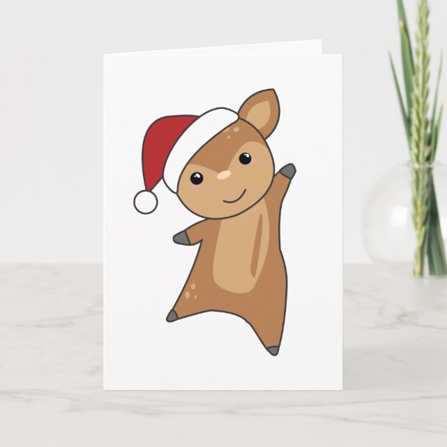 Cartão Deer Christmas Deer Winter (Frente)