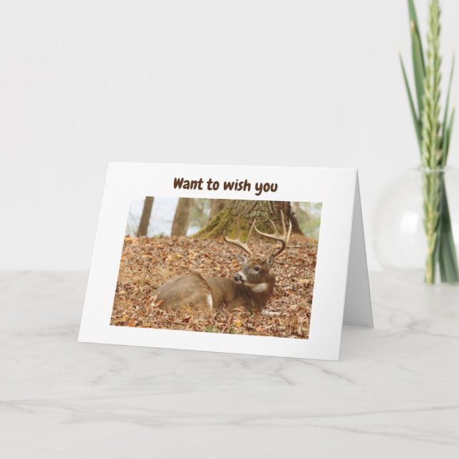 CARTÃO DEER DE VOLTA DIZ FELIZ 60 ANOS (Frente)