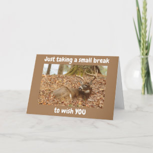 CARTÃO DEER DE VOLTA DIZ FELIZ 60 ANOS