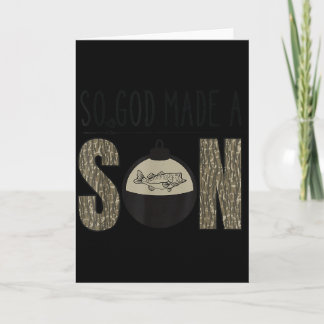 Cartão Deer Duck Fish Hunting Season Christian Son Kids B